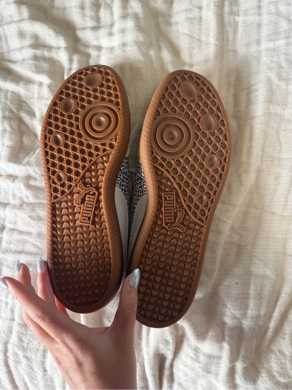 White Women's Athletic Sneakers with Gum Sole and Leopard Accent